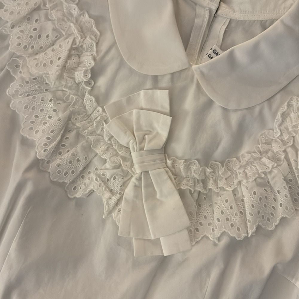 Comme De Garçon white detailed blouse - Picture 2 of 6